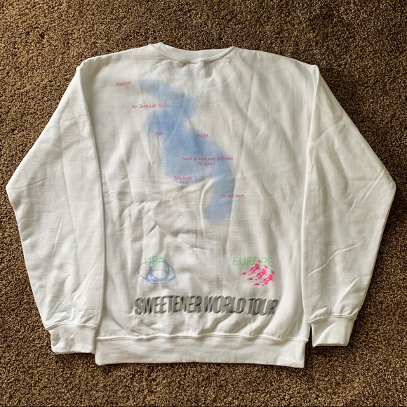 NEW Sweetener World Tour White Tie Dye Crewneck - Picture 2 of 4